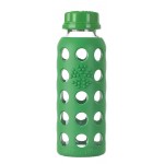 平蓋玻璃奶瓶加矽膠套 9oz - 草綠色 - LifeFactory - BabyOnline HK