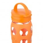 Glass Water Bottle with Classic Cap and Silicone Sleeve 650ml - Orange - LifeFactory - BabyOnline HK