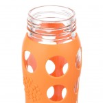 Glass Water Bottle with Classic Cap and Silicone Sleeve 650ml - Orange - LifeFactory - BabyOnline HK