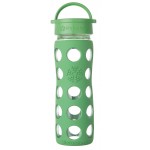 Glass Water Bottle with Classic Cap and Silicone Sleeve 475ml - Grass Green - LifeFactory - BabyOnline HK