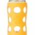 Glass Water Bottle with Flip Cap and Silicone Sleeve 475ml - Collegiate Yellow