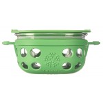 Glass Food Storage with Silicone Sleeve 240ml - Grass Green - LifeFactory - BabyOnline HK