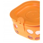 玻璃食物保存盒加矽膠套 240ml - 橙色 - LifeFactory - BabyOnline HK