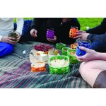 玻璃食物保存盒加矽膠套 240ml - 紫色 - LifeFactory - BabyOnline HK