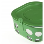 Glass Food Storage with Silicone Sleeve 950ml - Grass Green - LifeFactory - BabyOnline HK
