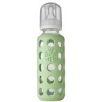 9 oz Glass Baby Bottle with Protective Silicone Sleeve - Spring Green - LifeFactory - BabyOnline HK
