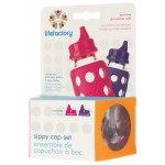 Sippy Cap Set (Raspberry & Royal Purple) - LifeFactory - BabyOnline HK
