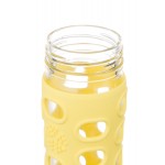 玻璃吸管水瓶加矽膠套 350ml - 檸檬色 - LifeFactory - BabyOnline HK