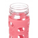 玻璃吸管水瓶加矽膠套 350ml - 珊瑚色 - LifeFactory - BabyOnline HK