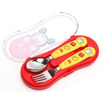 Mickey Mouse - Spoon & Fork Set with Case