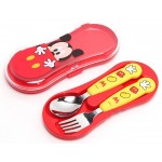 Mickey Mouse - Spoon & Fork Set with Case - Lilfant - BabyOnline HK