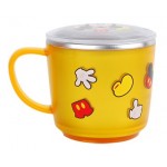 Mickey Mouse - Stainless Steel Cup with Lid - Yellow - Lilfant - BabyOnline HK