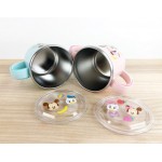 Mickey Mouse - 2 Handles Stainless Steel Cup with Lid (Light Blue) - Lilfant - BabyOnline HK