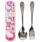 Hello Kitty - 不鏽鋼匙更叉連盒 - Lilfant - BabyOnline HK