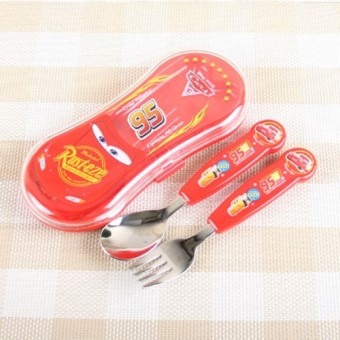 Disney Cars 3 - Spoon & Fork with Case