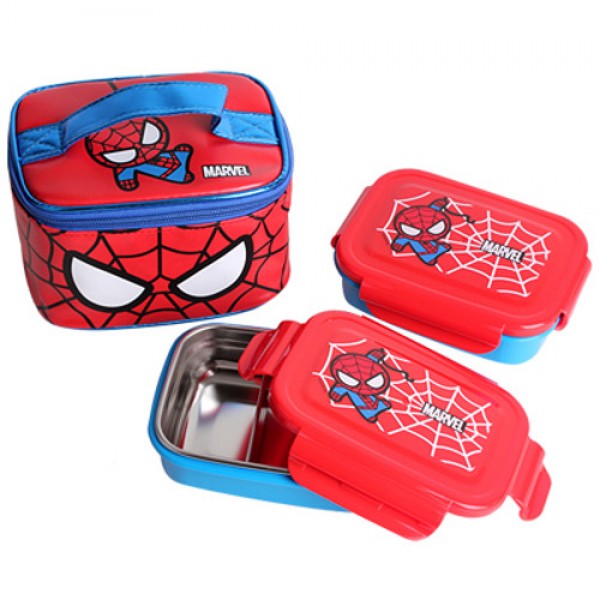 Spiderman - 飯盒連不鏽鋼內膽 + 袋 - Lilfant - BabyOnline HK