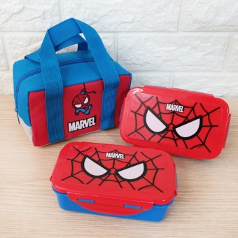 Spiderman - Food Container (2 pcs) with Bag