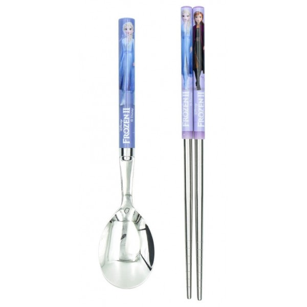 Disney FROZEN II - Stainless Steel Chopsticks & Spoon - Lilfant - BabyOnline HK