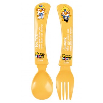 Pororo Jobs - Corn-made Children Spoon & Fork Set