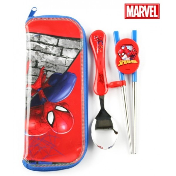 Spiderman - Spoon & Chopsticks Set with Bag - Lilfant - BabyOnline HK
