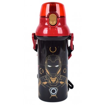 Marvel Iron Man - Bottle with Lid & Strap 480ml