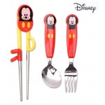Mickey Mouse - Spoon & Fork with Kids Training Chopsticks Set - Lilfant - BabyOnline HK