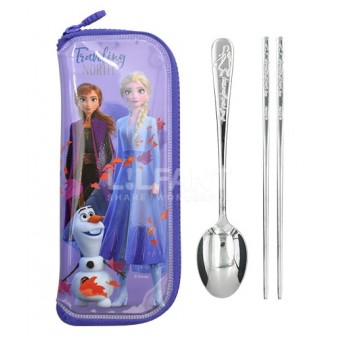 Disney FROZEN II - 304 Stainless Steel Spoon & Chopstick with Bag