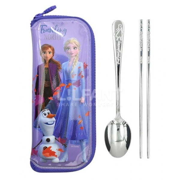 Disney FROZEN II - 304 Stainless Steel Spoon & Chopstick with Bag - Lilfant - BabyOnline HK