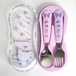 Kuromi - 304 Stainless Steel Spoon & Fork with Case - Lilfant - BabyOnline HK