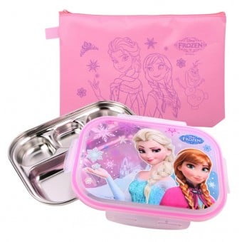 Disney FROZEN - Compartment Plate with Lid & Bag