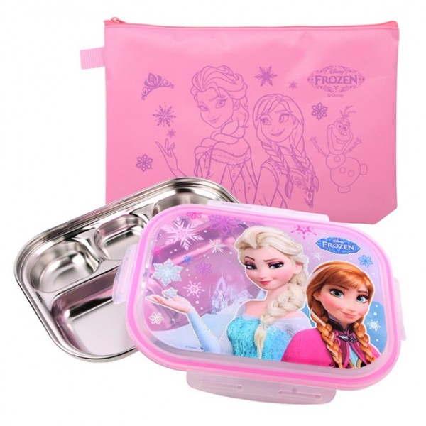 Disney FROZEN - Compartment Plate with Lid & Bag - Lilfant - BabyOnline HK