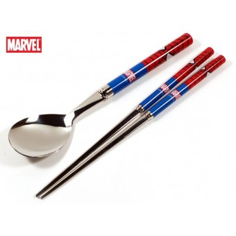 Marvel Spiderman - 不鏽鋼小童匙筷子