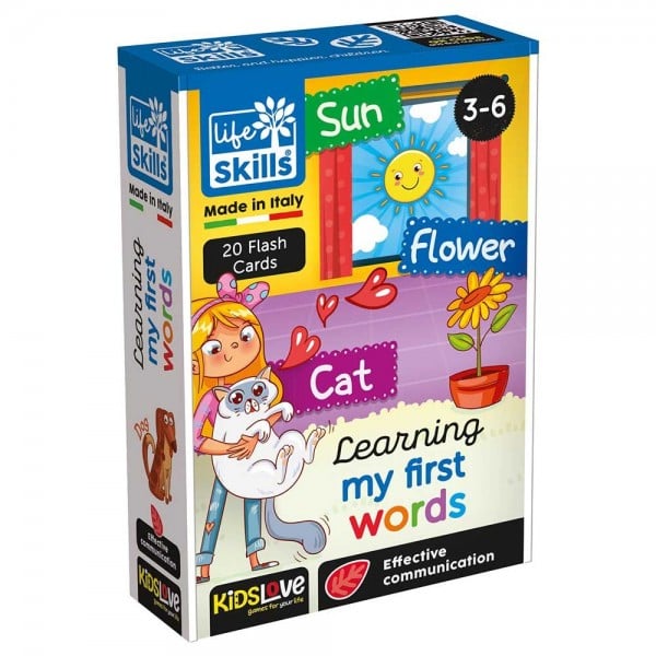 Kidslove Life Skills Flash Cards - Learning My First Words - Lisciani - BabyOnline HK