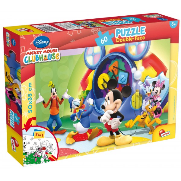 Mickey Mouse ClubHouse - Double Face Puzzle (60 pcs) - Lisciani - BabyOnline HK