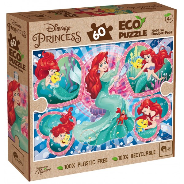 Little Mermaid - Eco-Puzzle - Double Face (60 pcs) - Lisciani - BabyOnline HK