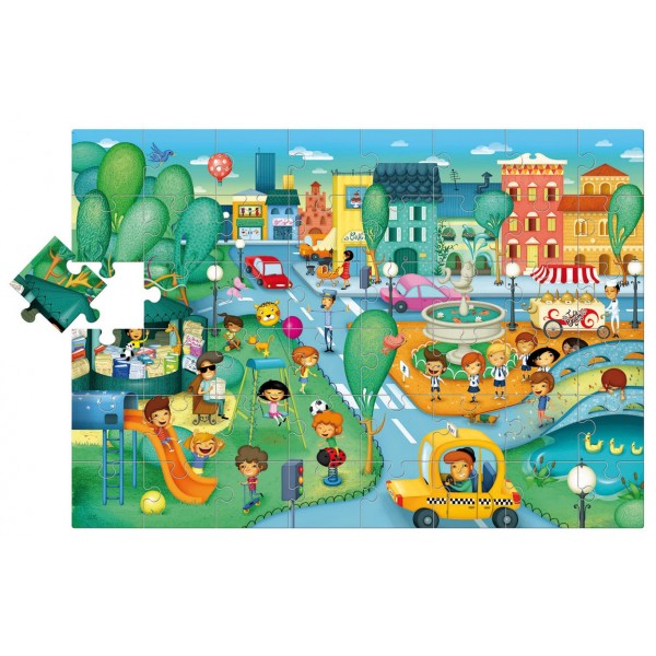 Ludattica - Giant Puzzle - The City (48 pcs) - Lisciani - BabyOnline HK