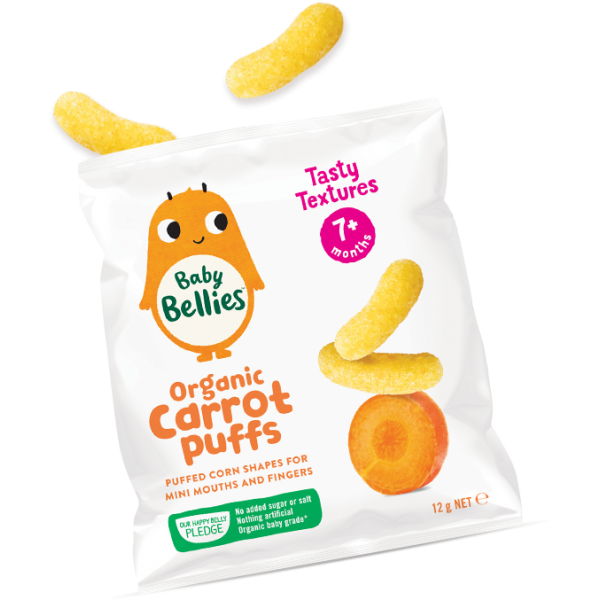 Organic Baby Puffs - Carrot 12g - Little Bellies - BabyOnline HK