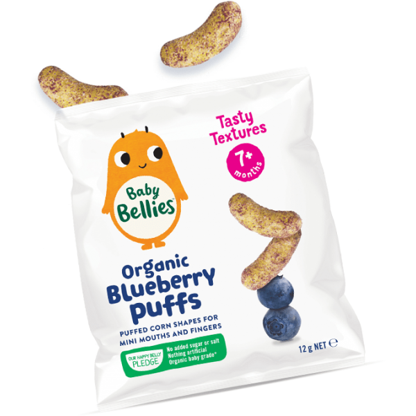 Organic Baby Puffs - Blueberry 12g - Little Bellies - BabyOnline HK