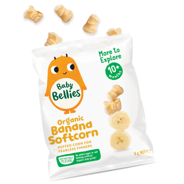 Organic Softcorn - Banana 8g - Little Bellies - BabyOnline HK