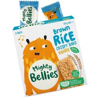 Mighty Bellies - Brown Rice Crispy Bars - Vanilla (6 bars)