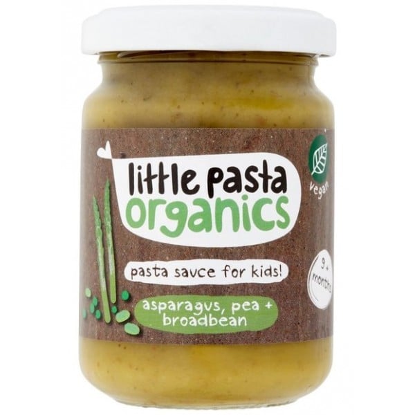 Organic Pasta Sauce for Kids - Asparagus Pea + Broadbean 130g - Little Pasta Organics - BabyOnline HK