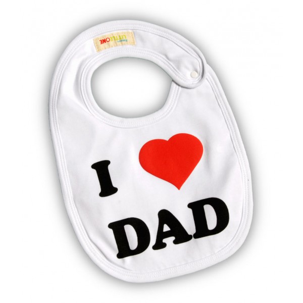 Bib (I love Dad) - White - LittleOne - BabyOnline HK