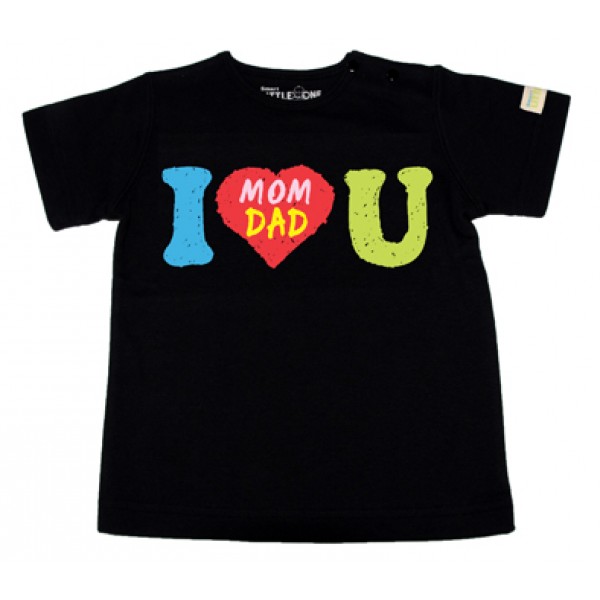 Black T-Shirt (I love U) - LittleOne - BabyOnline HK