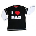 Long Sleeve T-Shirt - Black (I love DAD) - 3-4歲 - LittleOne - BabyOnline HK