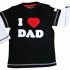 Long Sleeve T-Shirt - Black (I love DAD) - Size 3-4Y