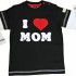 Long Sleeve T-Shirt - Black (I love MOM) - Size 3-4Y