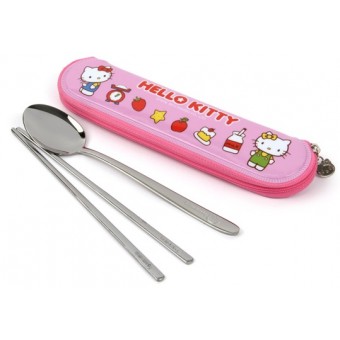 Hello Kitty - 不鏽鋼筷子湯匙連袋