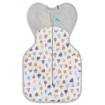Swaddle UP - Warm 2.5 tog - Happy Hats White (M) - Love To Dream - BabyOnline HK