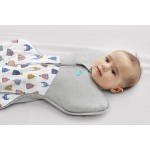 Swaddle UP - Warm 2.5 tog - Happy Hats White (S) - Love To Dream - BabyOnline HK