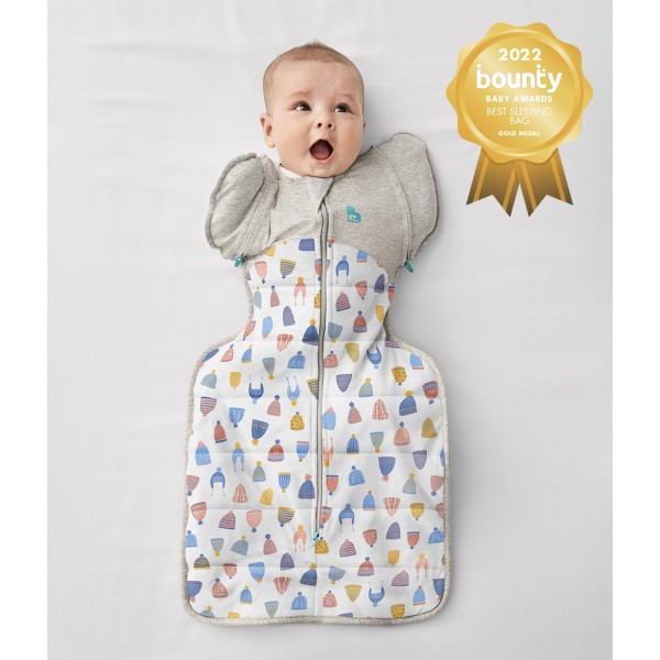 Swaddle UP Transition Bag (Winter Warm 2.5 tog) - Happy Hats White (大碼) - Love To Dream